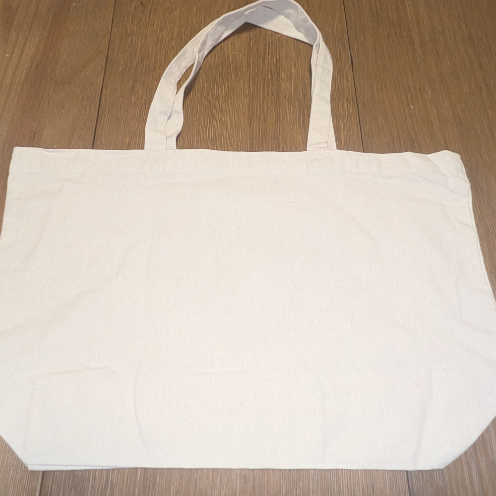 Sezane Cream Tote Bag with Red Heart - Picture 2 of 3